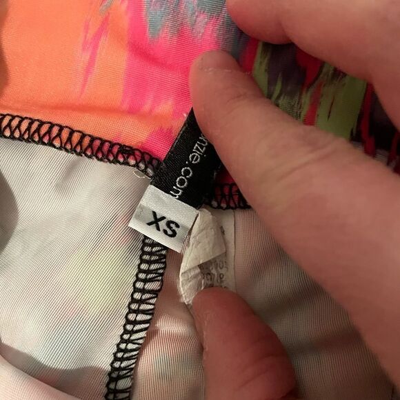 Onzie Leggings xs pink and orange with palm trees - Picture 7 of 7